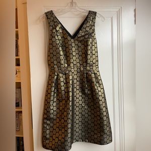 Black and gold J.Crew party dress
